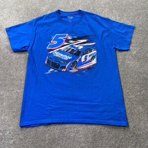Hendrick Motorsports Kyle Larson T-Shirt Mens L Blue NASCAR Racing Graphic Tee